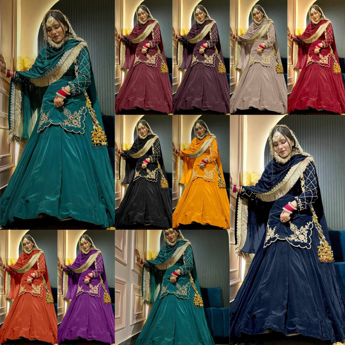 Women Green Embroidered Dress With Dupatta