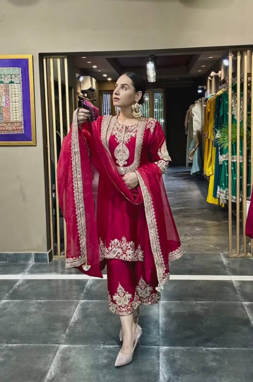 Prisha Embroidered Punjabi Suit Set