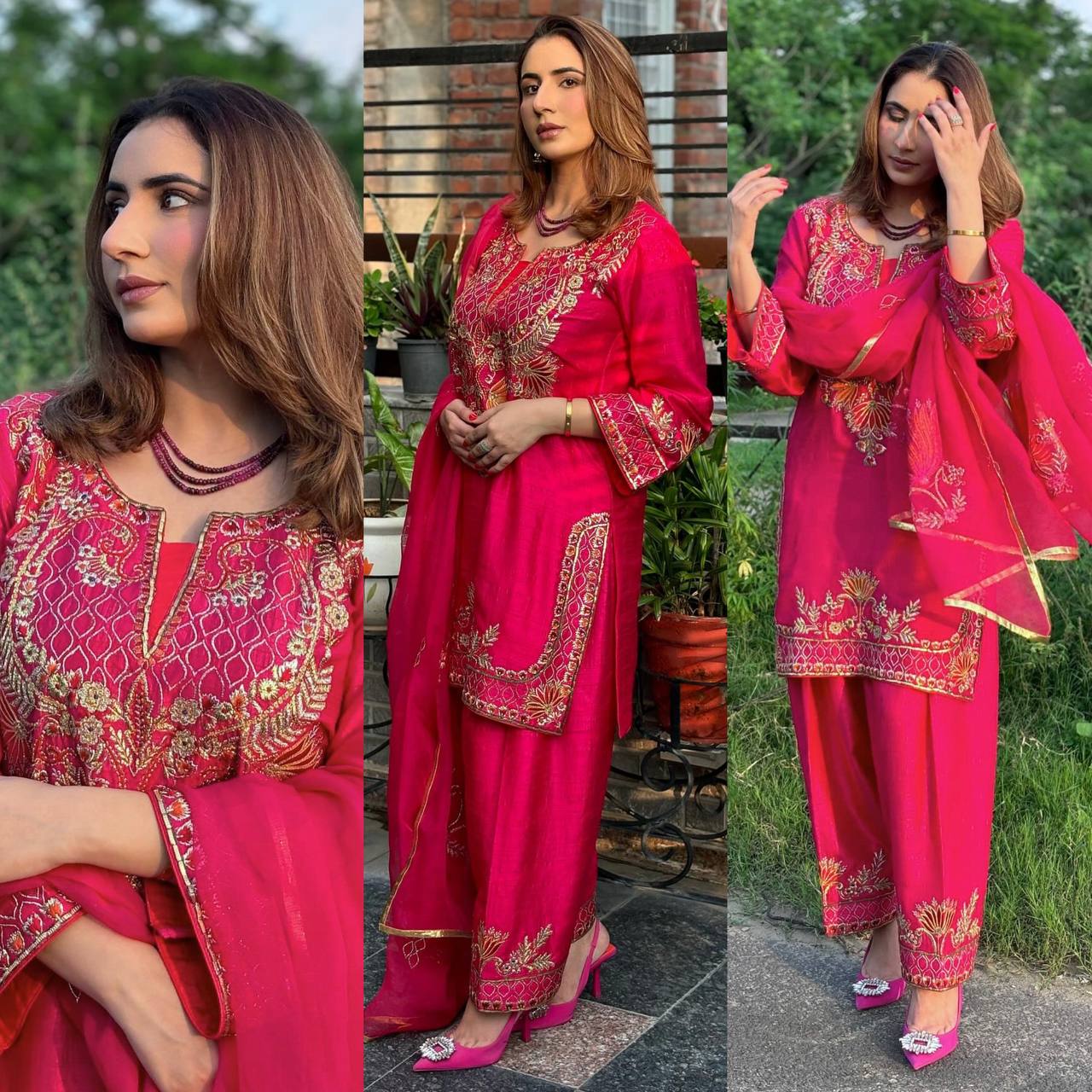 Enchanted Allure: Stunning Pink Salwar Suit for Sophisticated Women