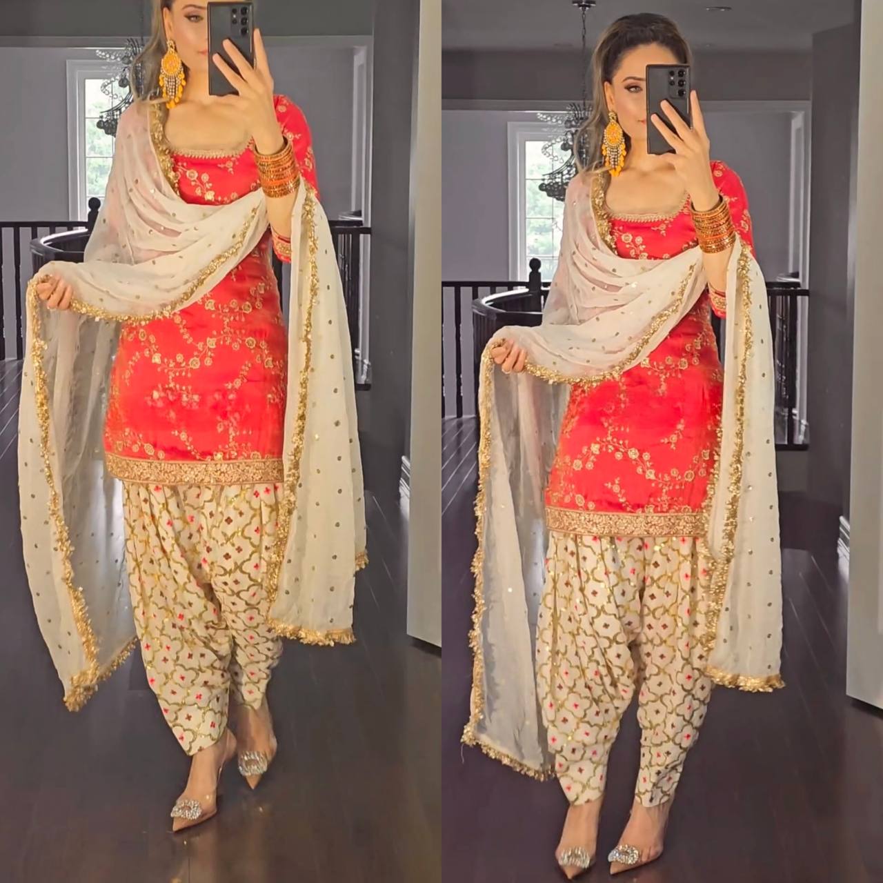 💥*Launching New Designer Party Wear Look Top ,Patiala Salwar and Dupatta *👌❤️