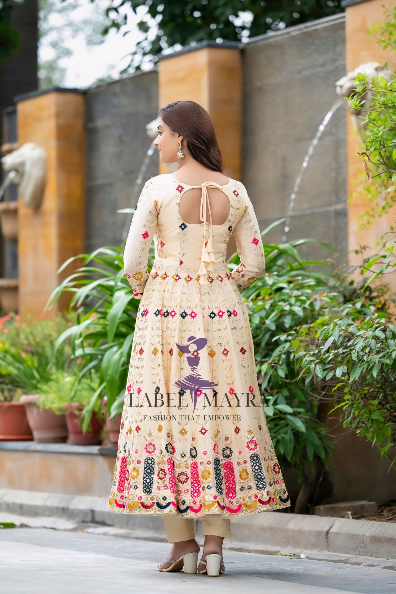 Multi Color Heavy Embroidery Anarkali Suit Set