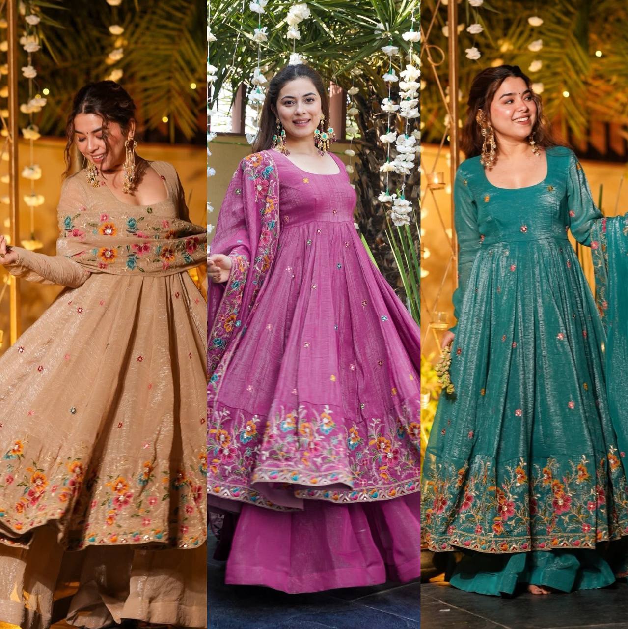 Luxury Hand-Embroidered Ethnic Anarkali