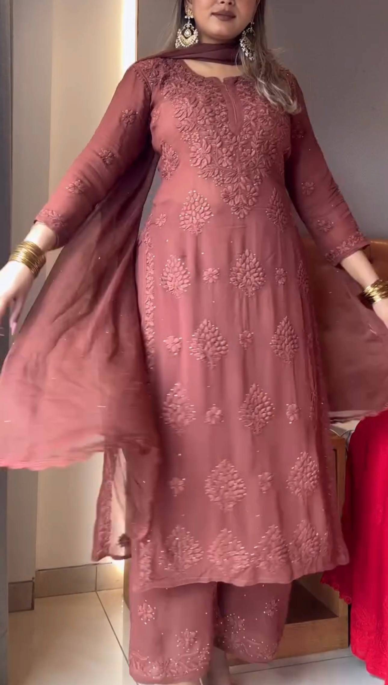 Elegance in Pink: A Woman's Graceful Presence