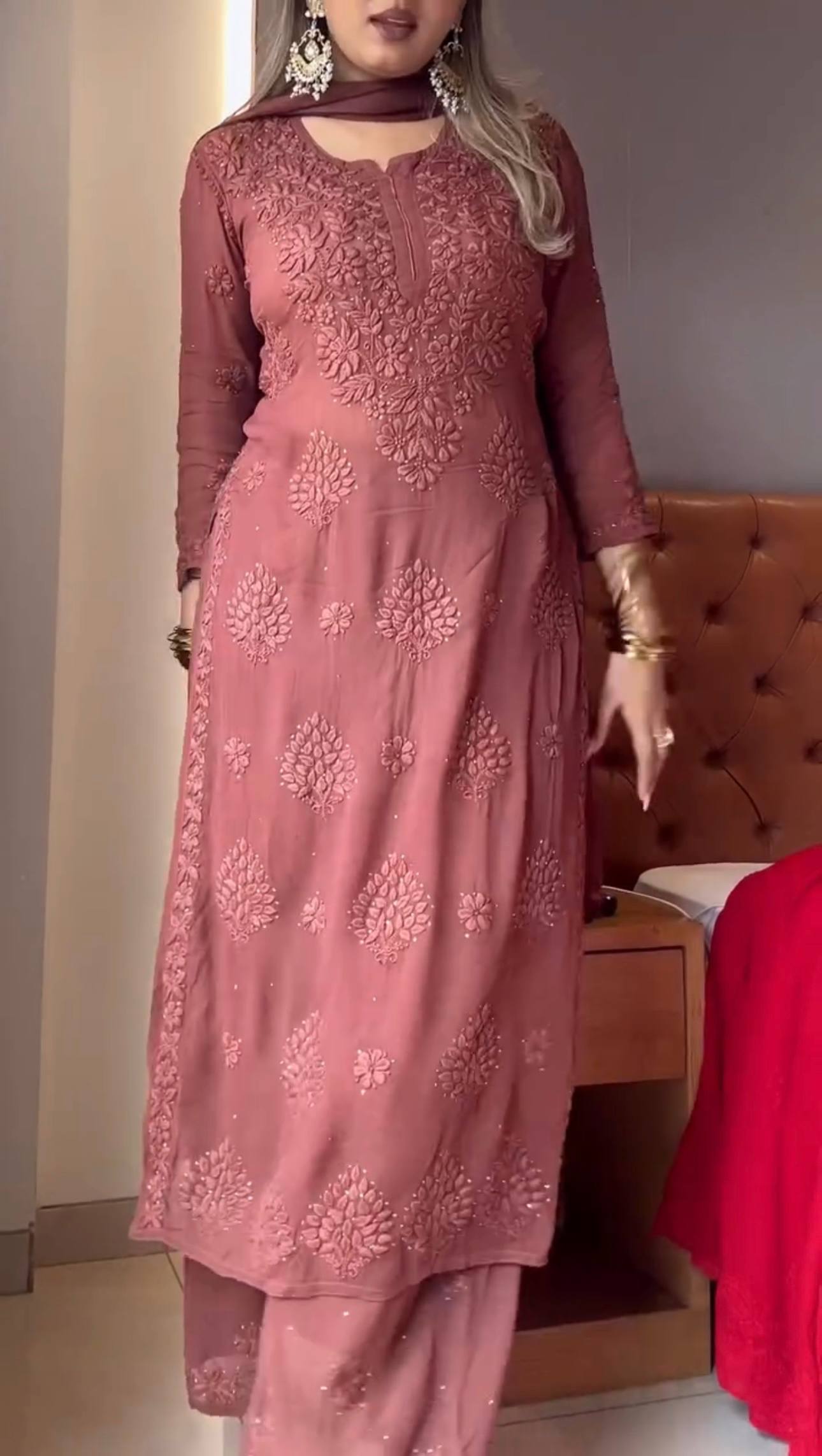 Elegance in Pink: A Woman's Graceful Presence