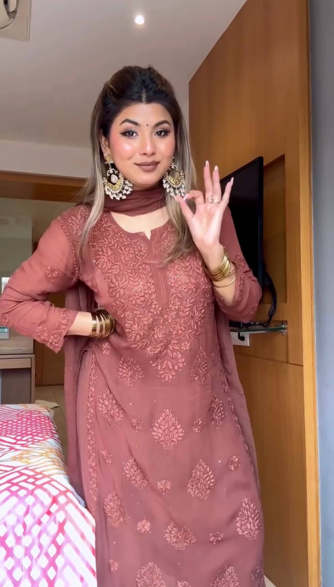 Elegance in Pink: A Woman's Graceful Presence