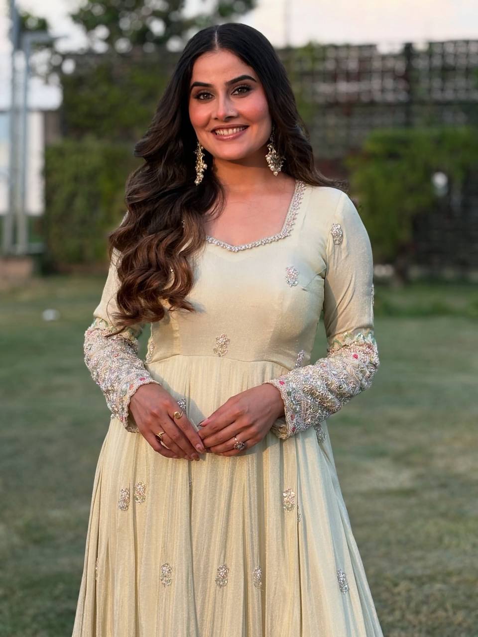 Anusha Kapoor Radiates Elegance in Yellow Anarkali