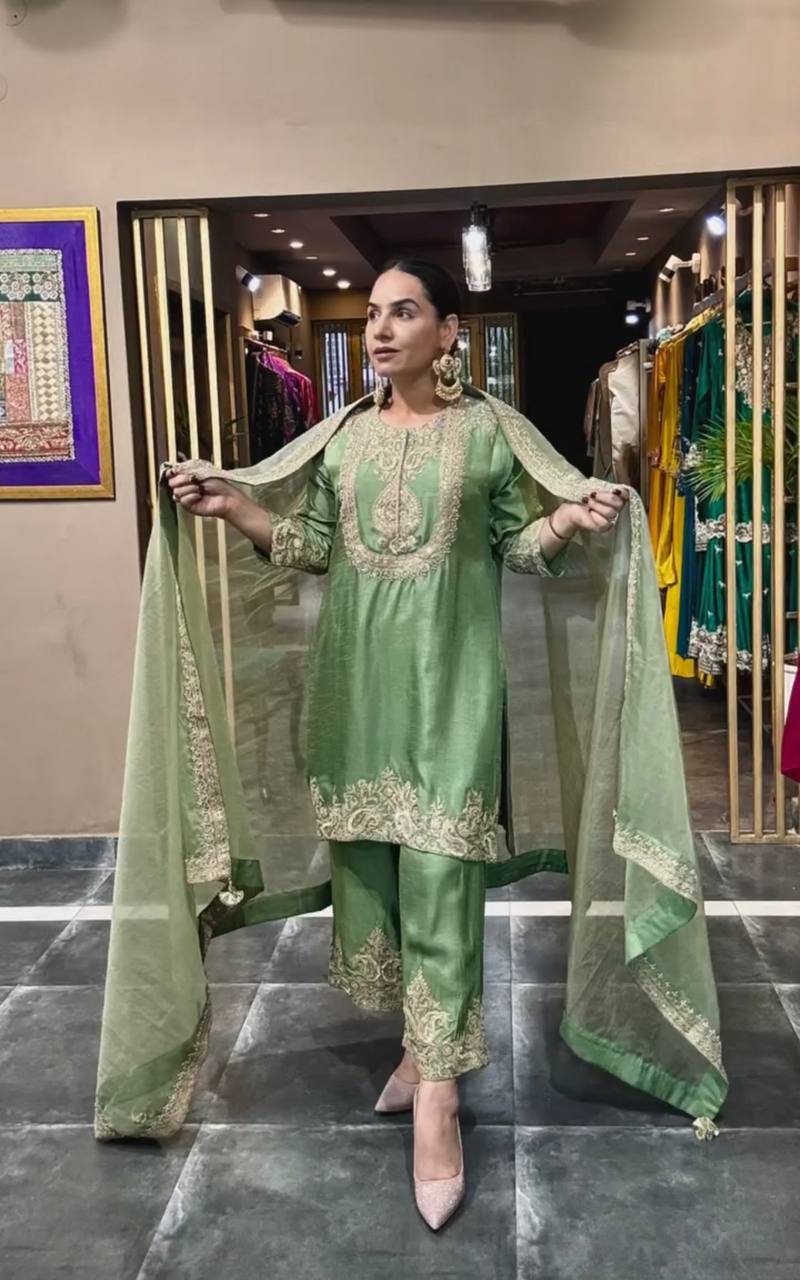 Prisha Embroidered Punjabi Suit Set