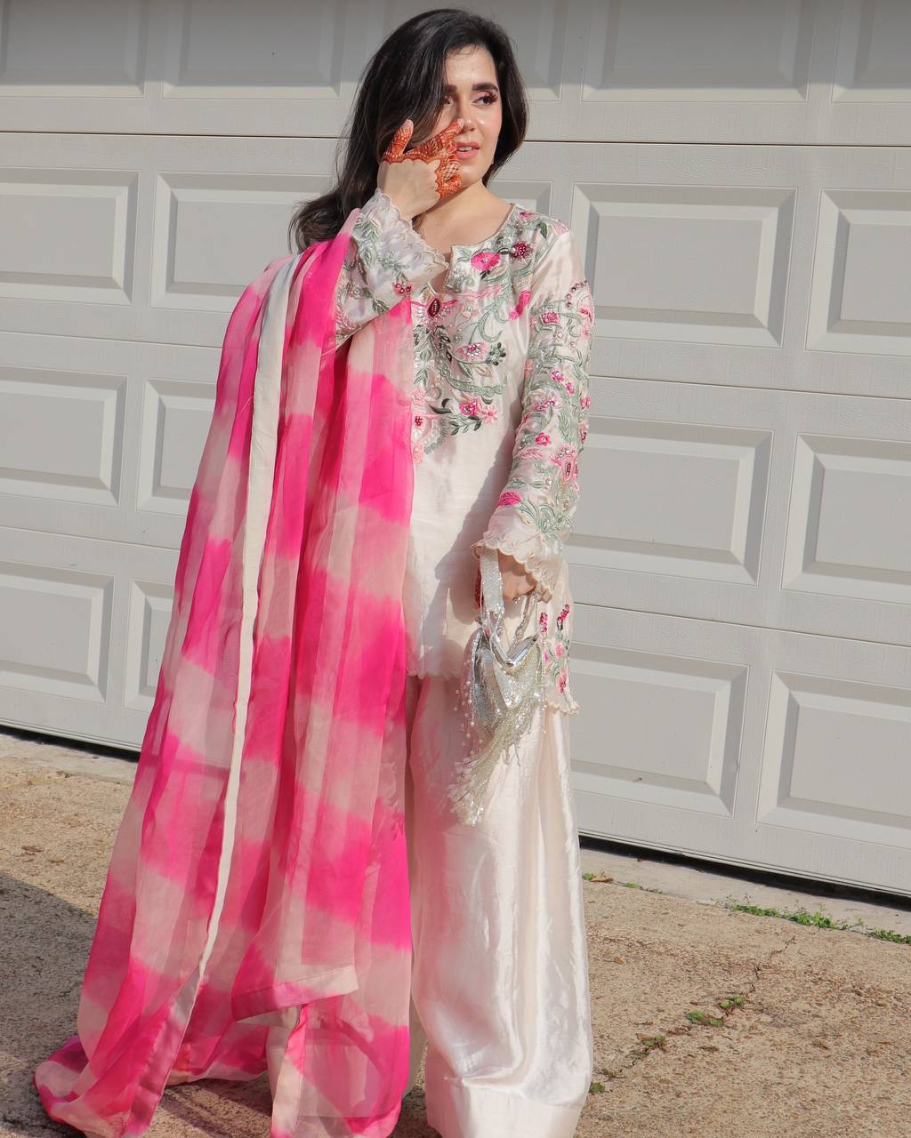 Elegance Redefined: The Pink Embroidered Ensemble