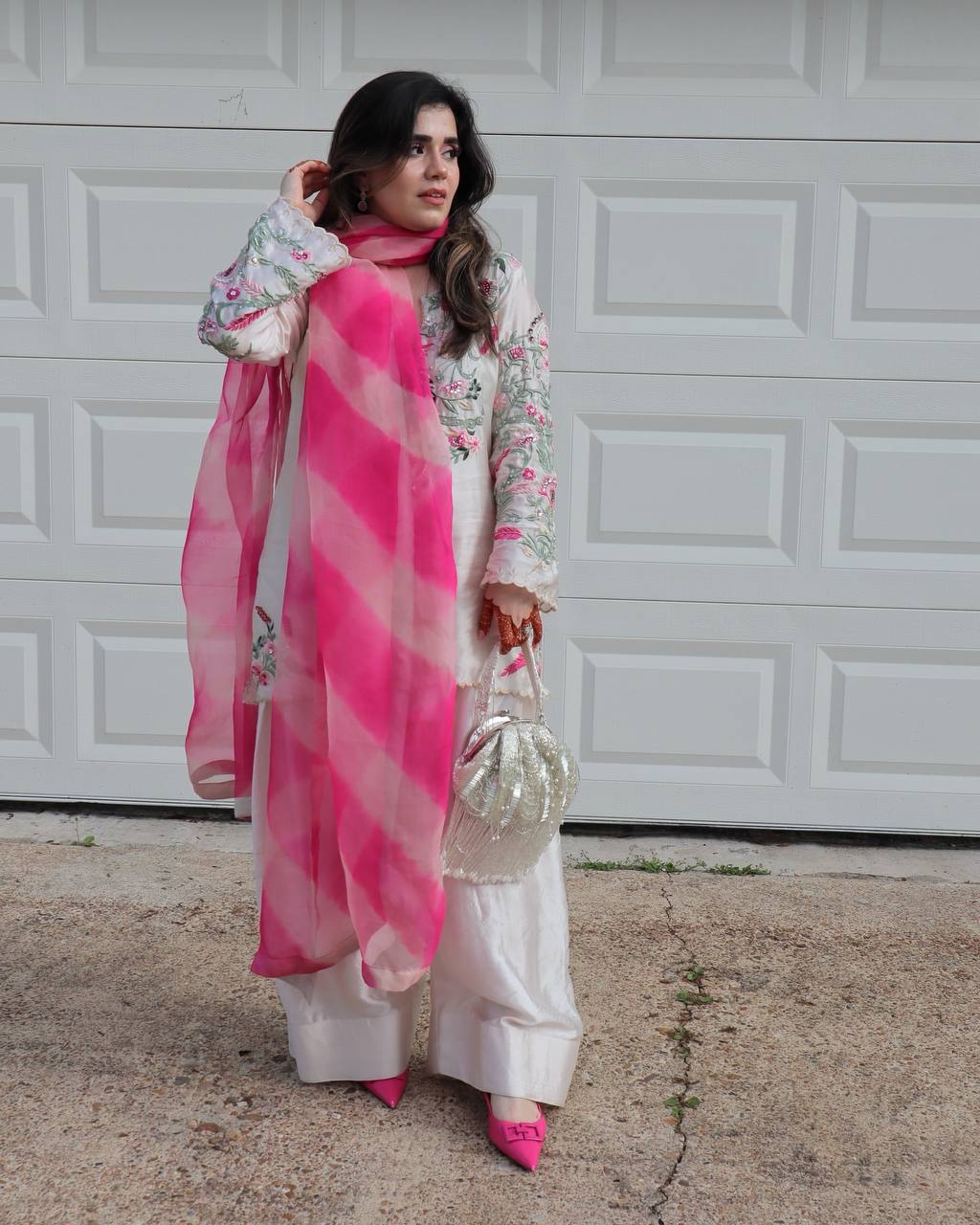 Elegance Redefined: The Pink Embroidered Ensemble