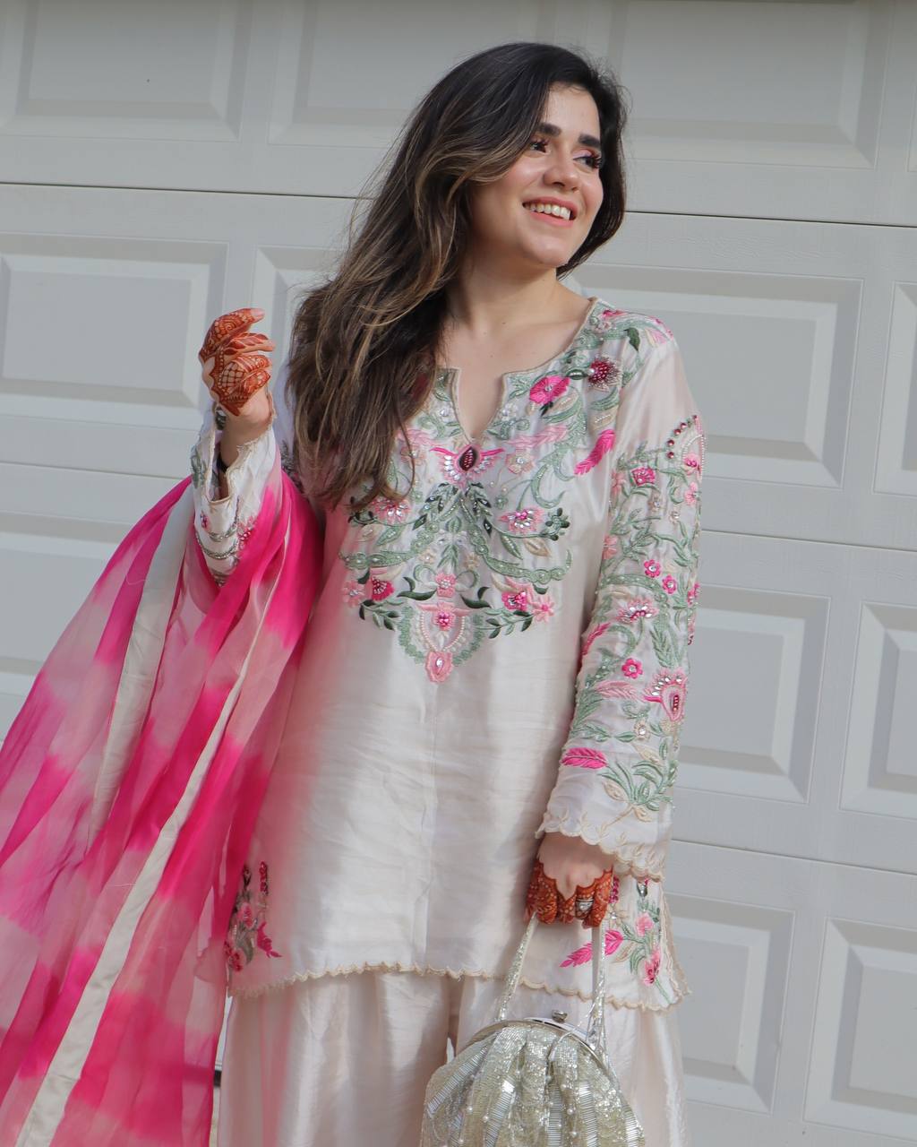 Elegance Redefined: The Pink Embroidered Ensemble