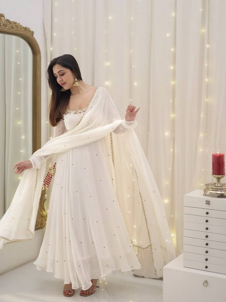 Luminescent Reverie: The Enchantment of a White Dress