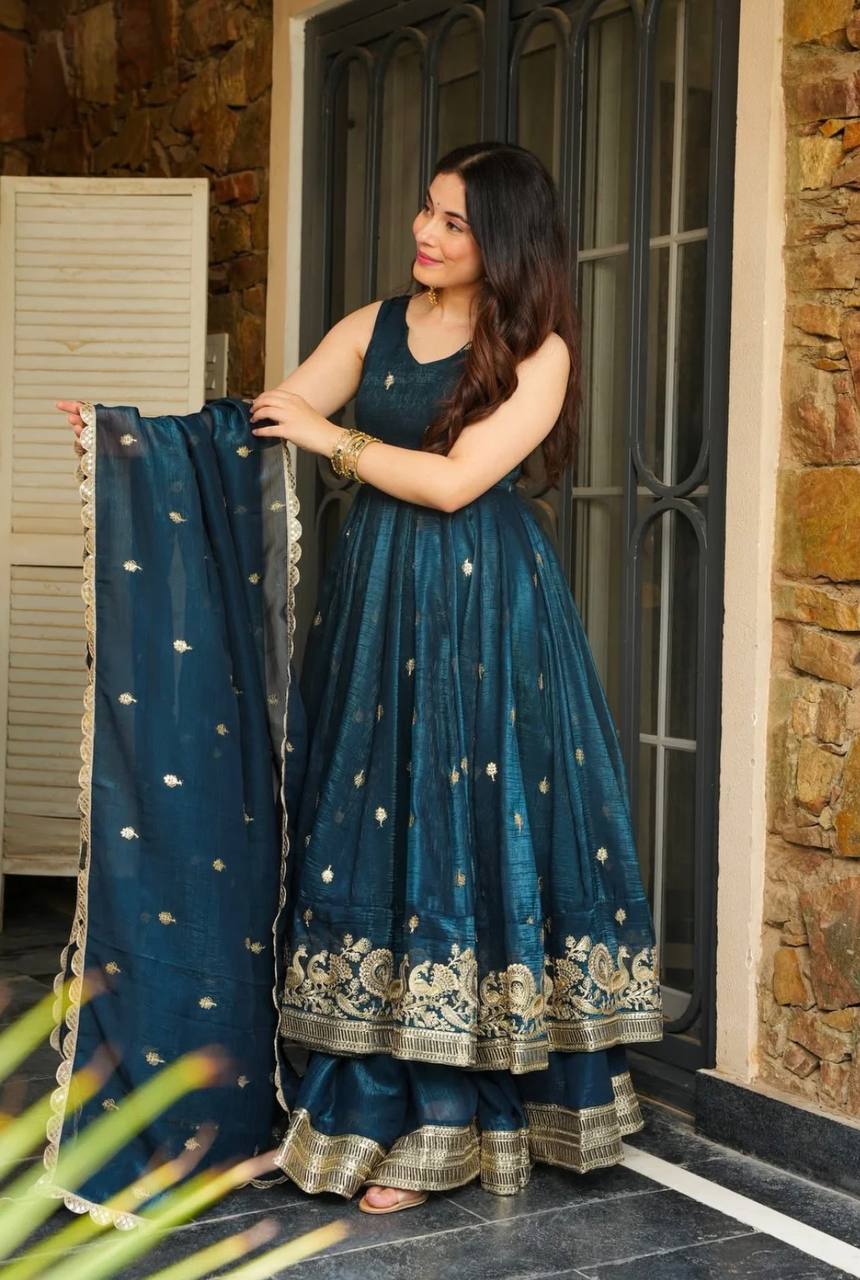 Elegant Harmony: Maroon and Green Anarkali Suits for Women