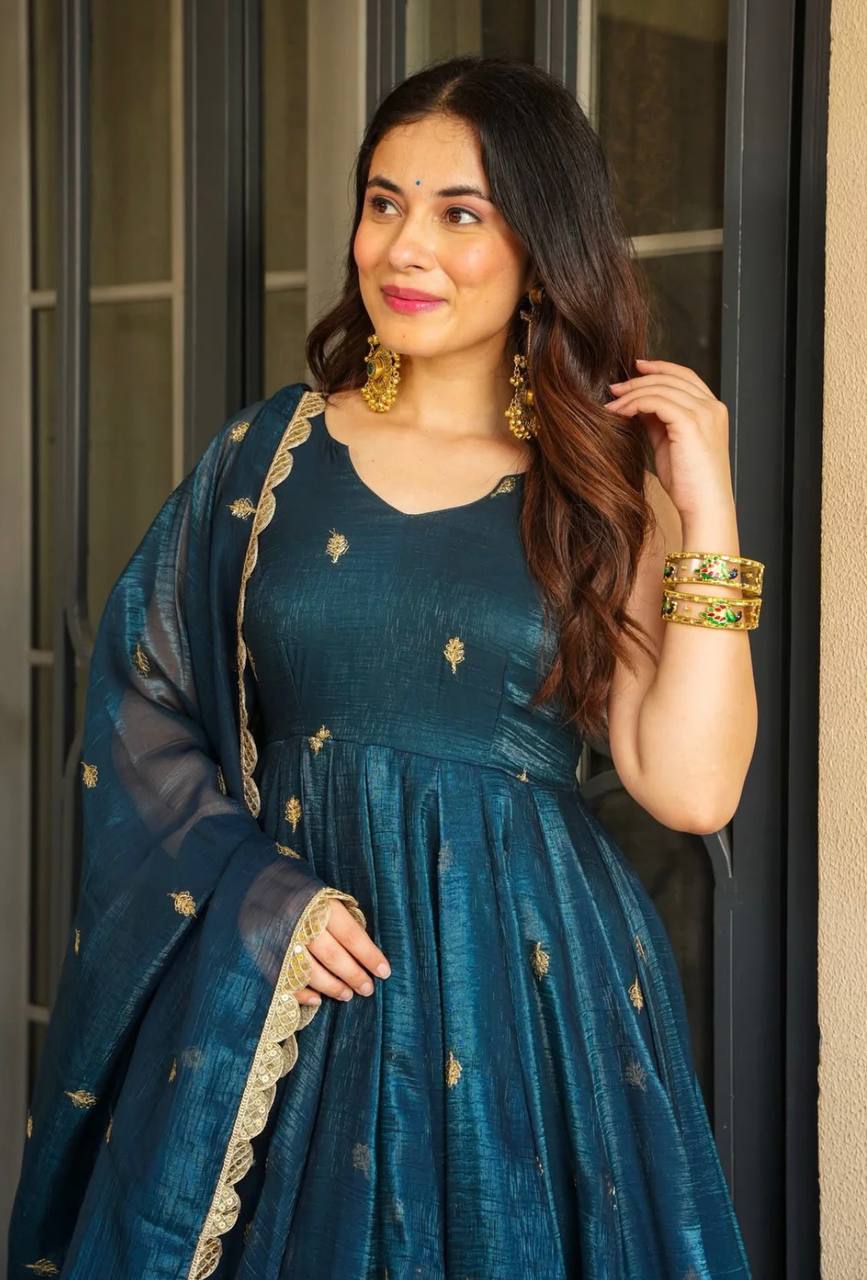 Elegant Harmony: Maroon and Green Anarkali Suits for Women
