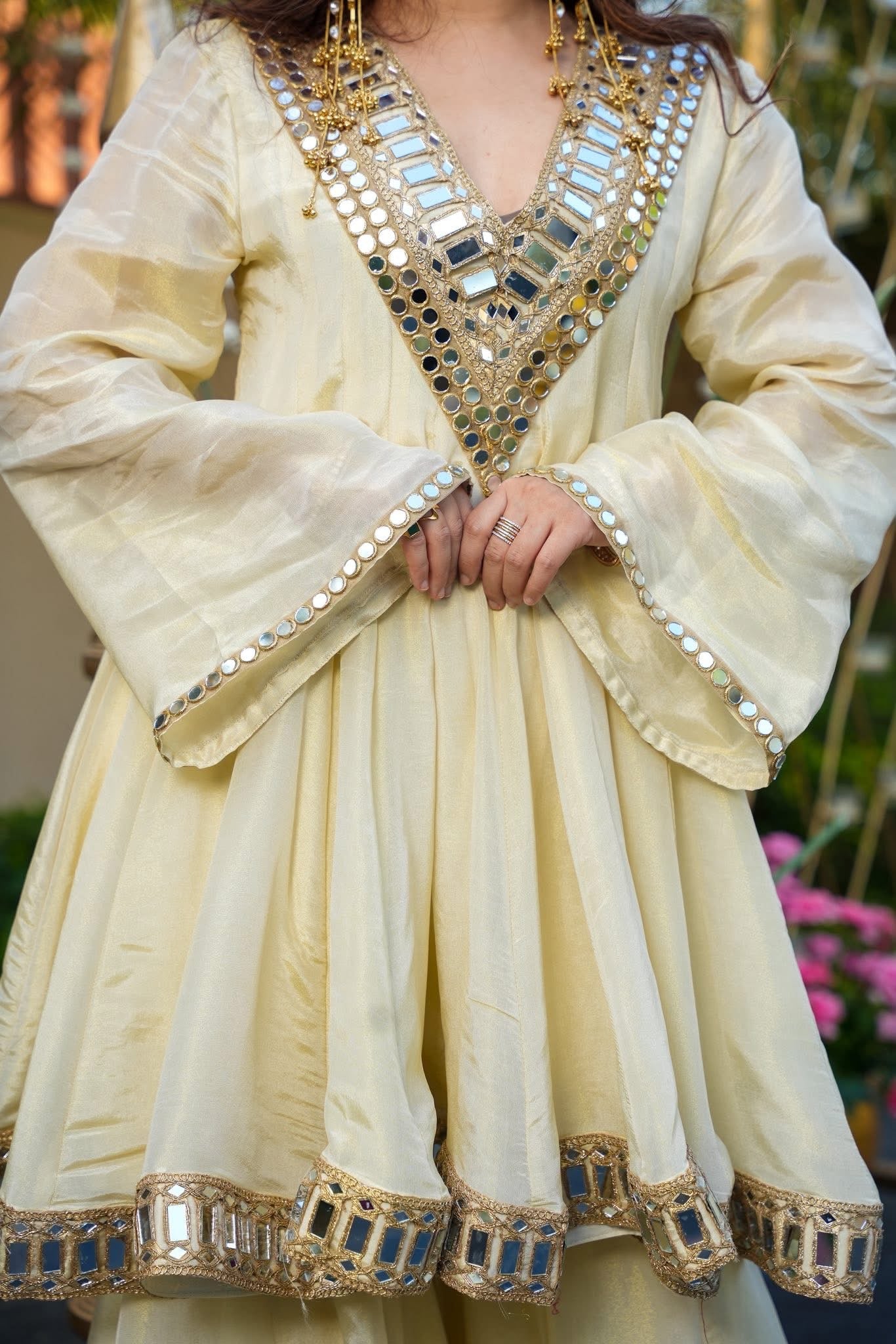 Royal Mirror Embellished Festive Look